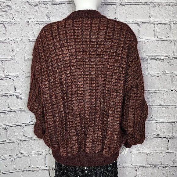 Avon Celli Wool/Mohair/Alapaca Burgundy Reversible Bomber Jacket, Women's XL - Picture 4 of 11